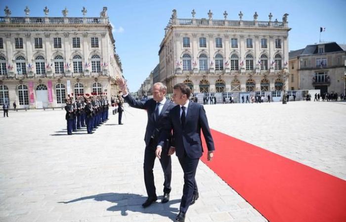 Emmanuel Macron and Donald Tusk sign a treaty in Nancy to strengthen military ties between France and Poland