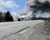 A fire devastates a house on the edge of the 117 in Rouyn-Noranda
