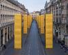 In Lille, the artist Spy transforms industrial containers into gold columns