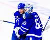 The leafs win the first match against the panthers, but lose Stolarz