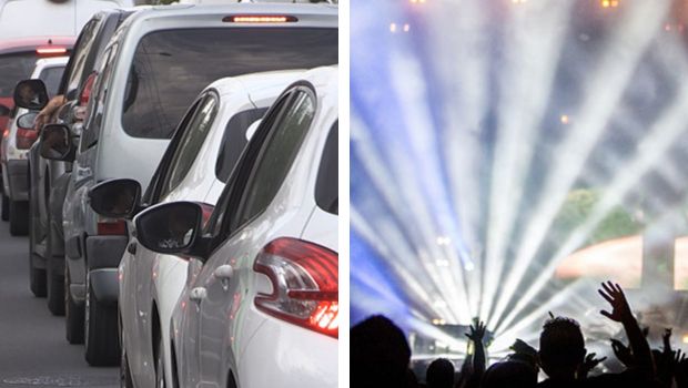 Music Festival: find traffic conditions, parking areas and public ...
