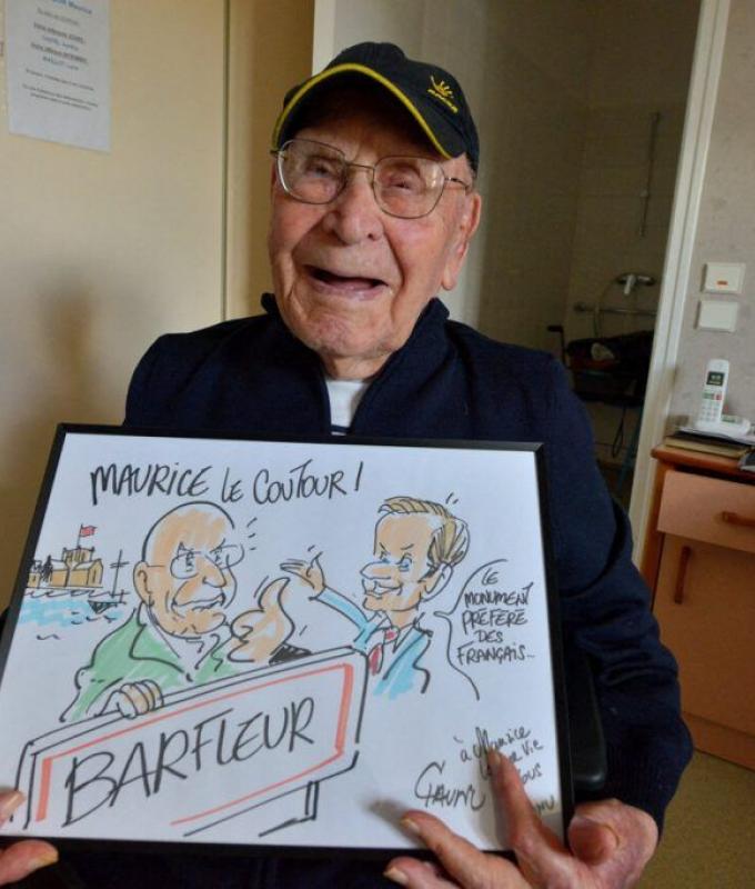 Sleeve. Maurice, dean of the French, celebrates his 110th birthday and continues to smile at life