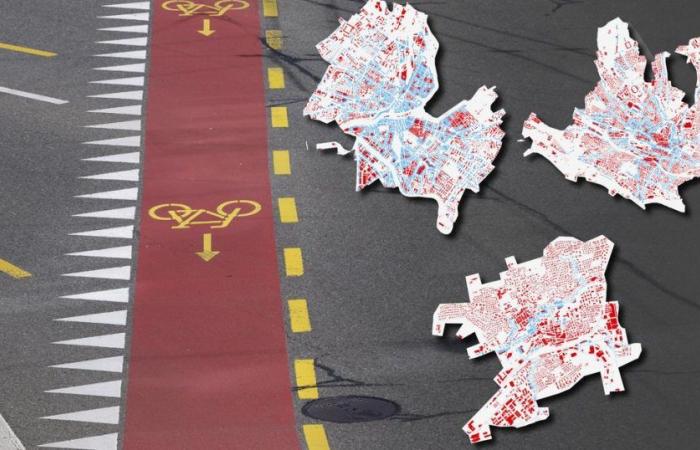 Which French-speaking towns offer the most cycle lanes? Our new maps – rts.ch