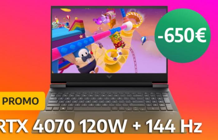 With its RTX 4070, this gaming laptop PC is on sale for €650!