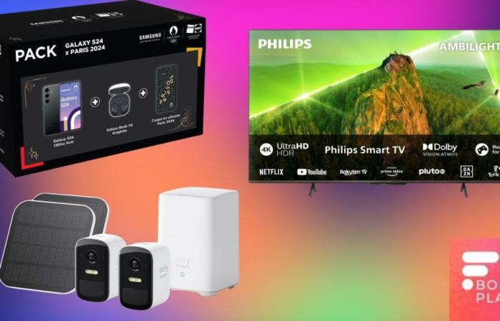 The Galaxy S24 sold at a discount, a cheap surveillance pack and Philips Ambilight 65″ TV at -33% — the deals of the week