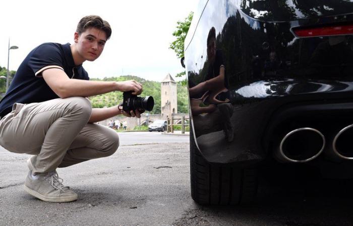 PORTRAIT. Louis, 16 years old, car enthusiast, photographs them from all angles