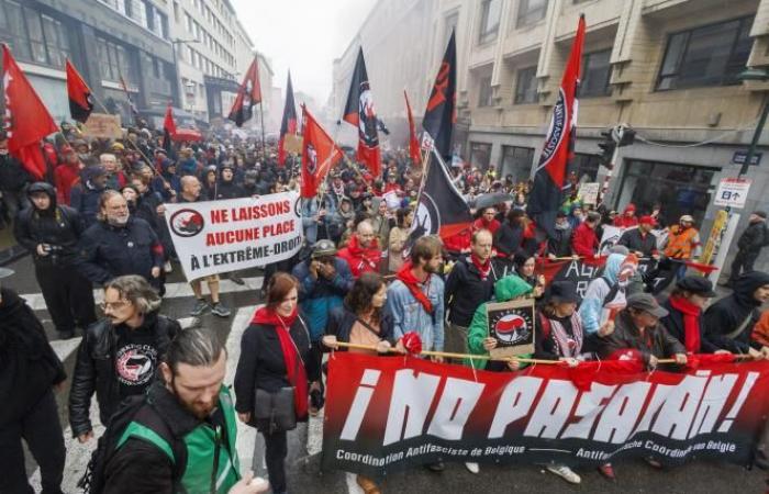 Brussels: 4,500 people march during a “social and anti-fascist” march (photos)