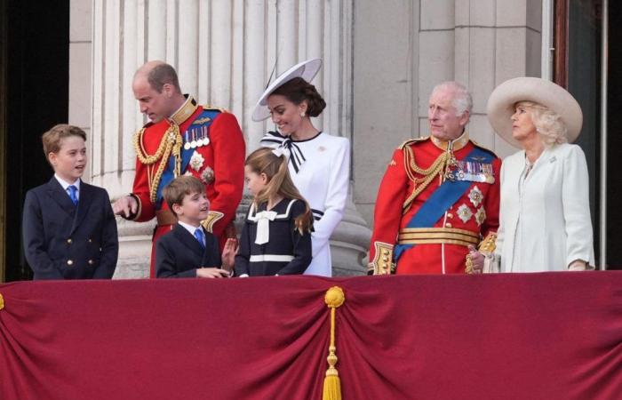 As energetic as ever, Prince Louis puts on the show on the balcony