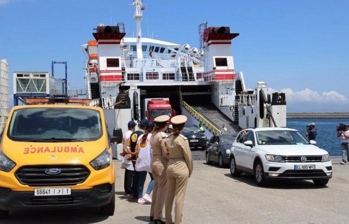 Arrival of the first ship at the port of Al Hoceima