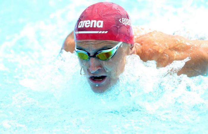 Marius Toscan in the final of the 400m medley – rts.ch