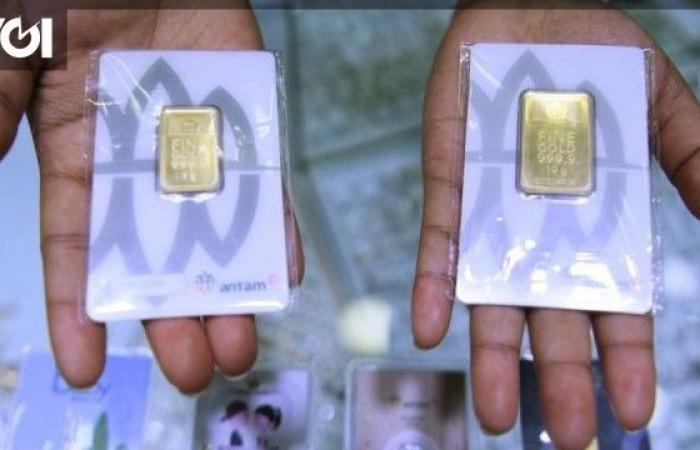 Antam gold price fell by IDR 2,000 to IDR 1,342 million per kilogram