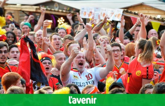 Where to see the Red Devils on a giant screen in the Verviers region?
