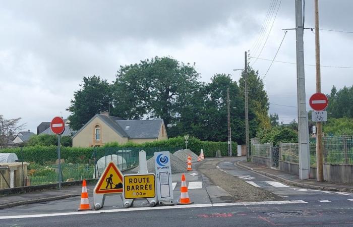 Avranches: under construction, rue des Sorbiers is being transformed