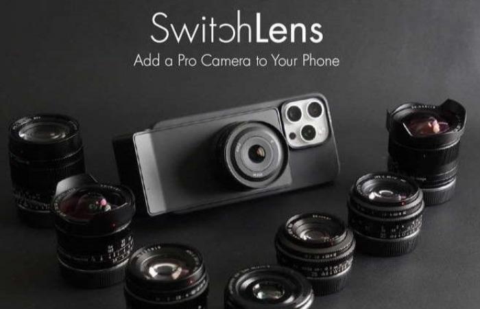 SwitchLens: The camera is compatible with many lenses and uses a smartphone screen