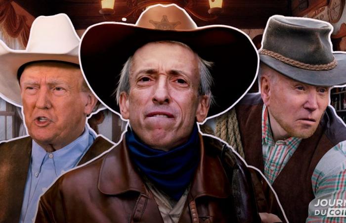 Donald Trump, Gary Gensler and Joe Biden in the middle of a Wild West duel over cryptos