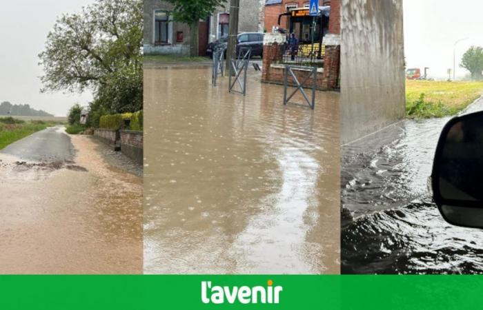 Yellow alert in Wallonia: a river on pre-flood alert, mudslides in Ath, 40 liters in less than 2 hours in Courcelles, the BW not spared