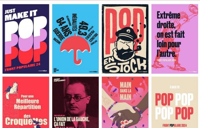 Anti-extreme right front: explosion of creative and colorful posters