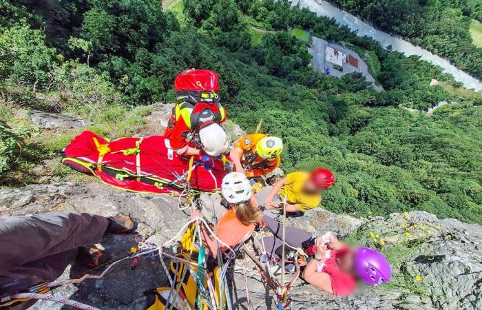 Rega intervention: Spectacular rescue on a climbing wall in Chablais