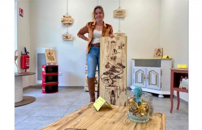 The art of pyrography on wood by Charlotte Bilcke in Abbeville