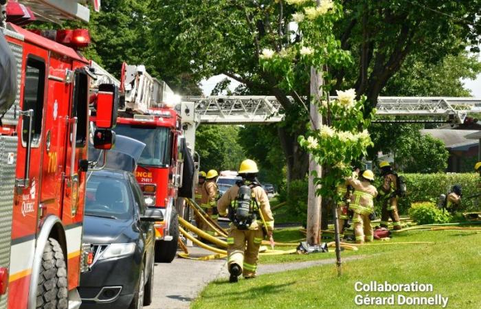 A fire broke out in a residence on avenue Laurin in Quebec
