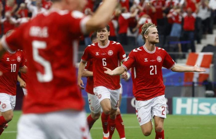 the Danes equalize thanks to Hjulmand