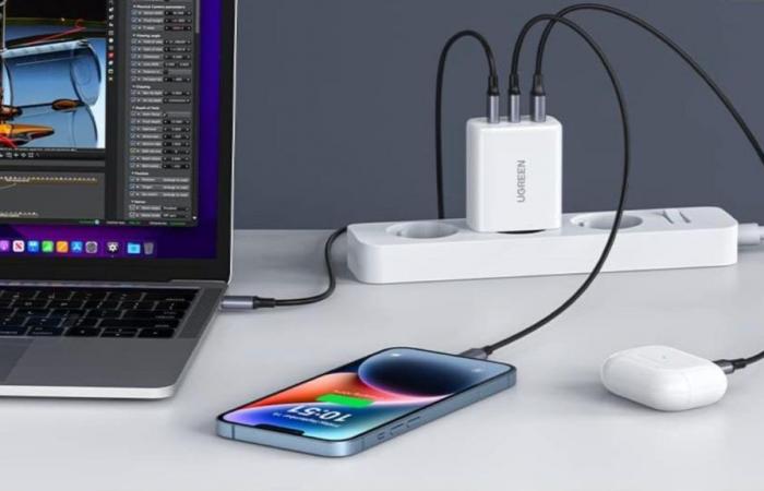 Triple USB and 65 W, this practical charger has never been so cheap on Amazon