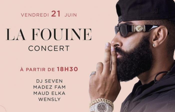 La Fouine in free concert for the music festival at Plaisir in Yvelines