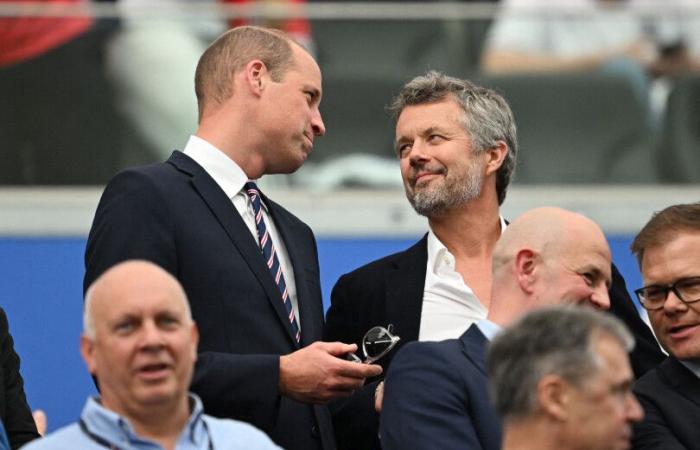 Prince William meets Frederik X at England-Denmark match