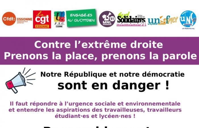 Évry: Against the extreme right, let’s take our place, let’s speak!