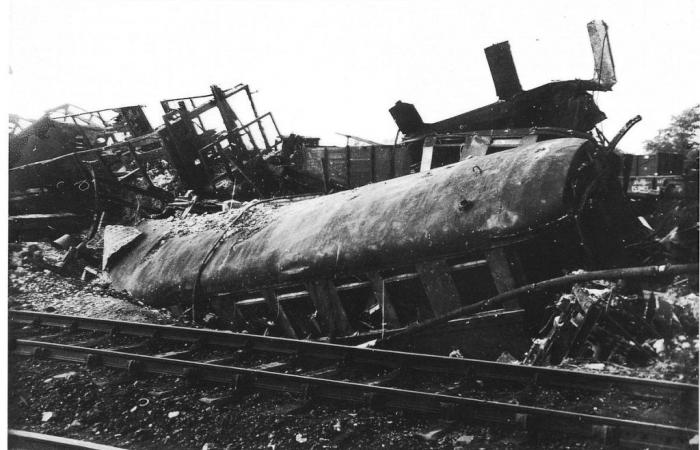 On June 24, 1944, the Saintes station destroyed by bombs