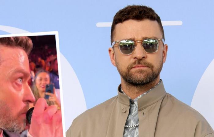 Did Justin Timberlake appear with totally bulging eyes at his concert, a few hours after his arrest? (video)