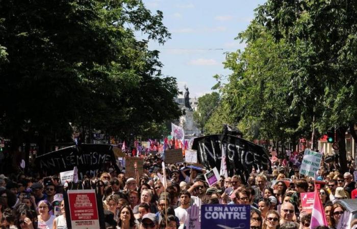 feminist demonstrations against the far right in France this Sunday