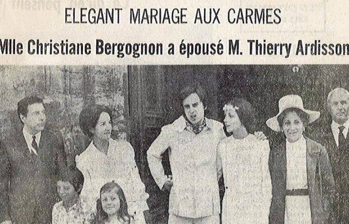 The day Thierry Ardisson got married in Avignon in 1970