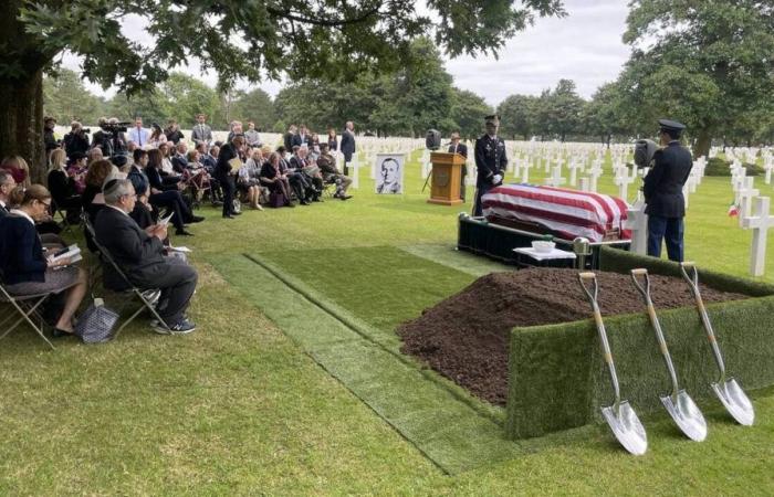 an American soldier buried in Colleville, 80 years after his death
