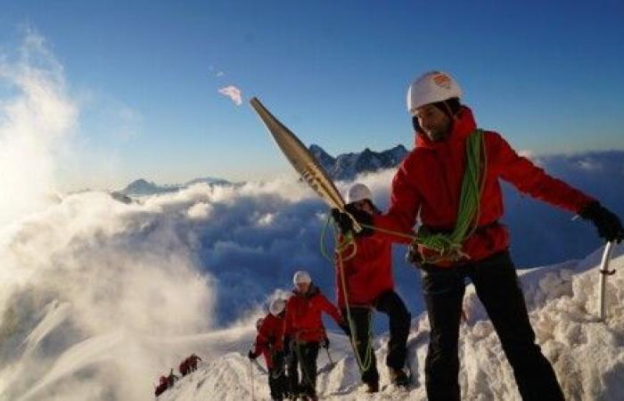 Stage 39 – Torch Relay – Haute-Savoie – a historic Olympic day in Haute-Savoie to celebrate the centenary of the first winter games in Chamonix-Mont-Blanc