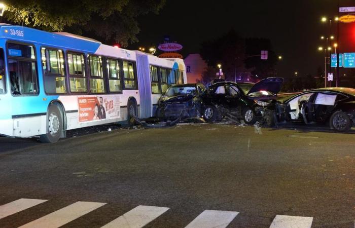A police chase ended in a pileup on Saint-Michel Boulevard