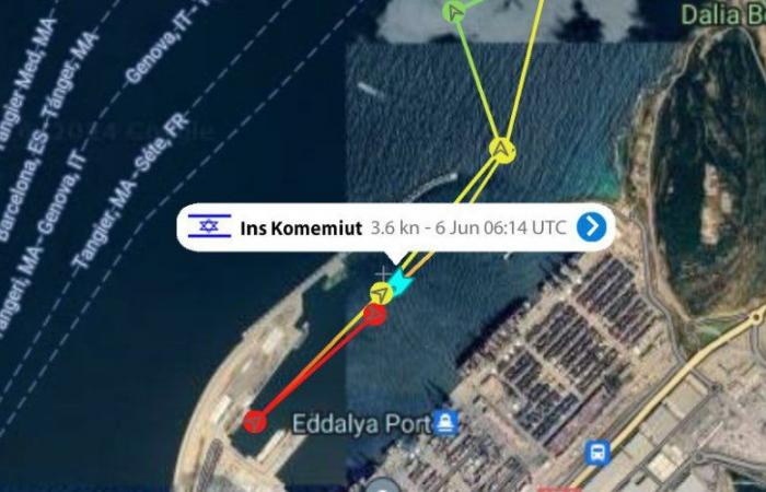 The ghost stopover of the INS Komemiut ship in Tangier