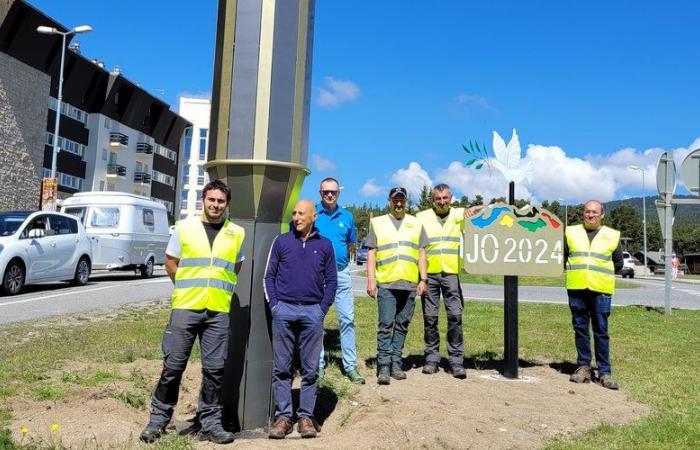 VIDEO. Paris 2024 Olympic Games: a giant Olympic flame takes place at the entrance to Bolquère-Pyrénées 2000
