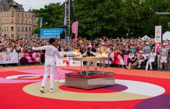 Photos of the passage of the Olympic flame in Metz