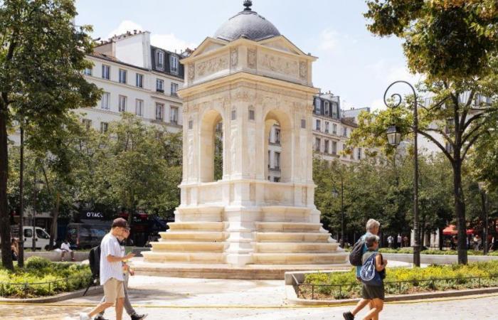 In Paris, the Fountain of the Innocents gets its water back in time for the Olympics and the heatwave