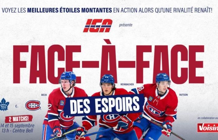 The Canadiens will renew their rivalry with the Maple Leafs during the Prospects Face-off presented by IGA in collaboration with Voisin