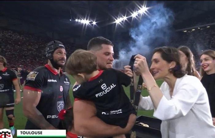 VIDEO. Stade Toulousain – Bordeaux-Bègles final: Julien Marchand’s son misses Amélie Oudéa-Castéra and the winner’s medal