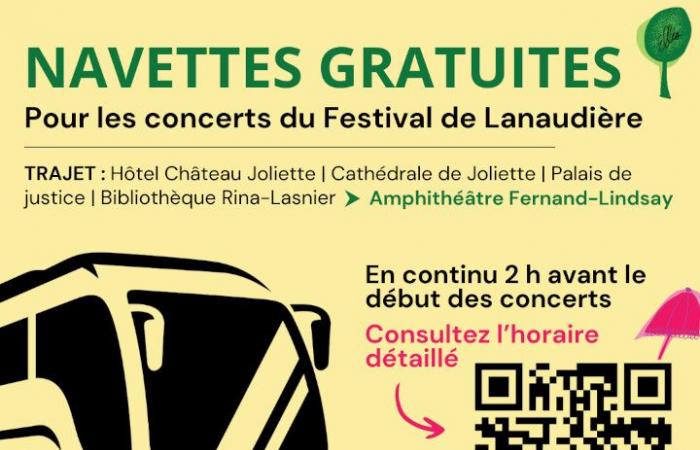 Return of free shuttles to Joliette for the Lanaudière Festival!