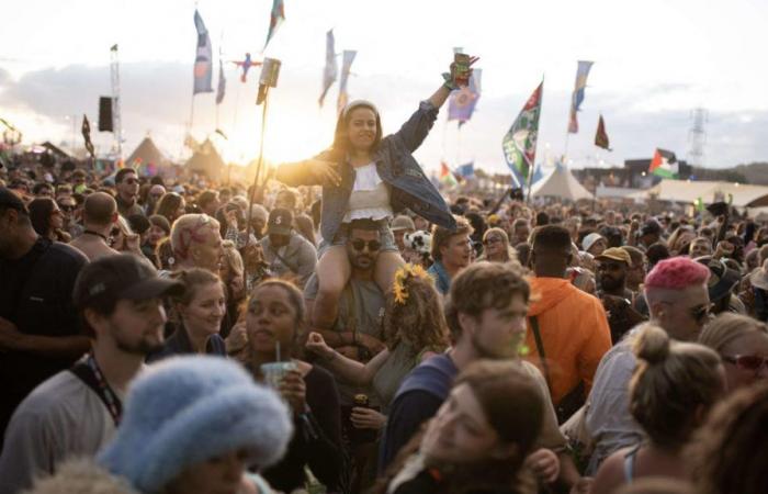 At Glastonbury, Finley, a 10-week-old baby, has become the darling of festival-goers