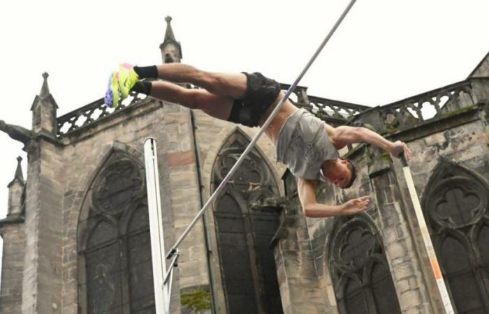 pole vaulters at high altitude near the Basilica from July 3 to 5