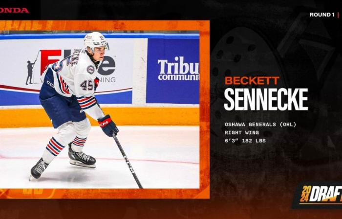 Ducks Select Sennecke Third Overall in 2024 NHL Draft