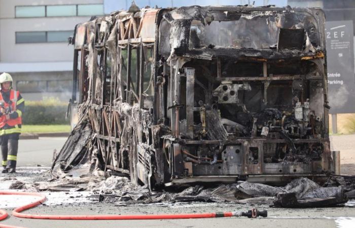 A young customer saved passengers from a bus destroyed by fire in Chasseneuil-du-Poitou