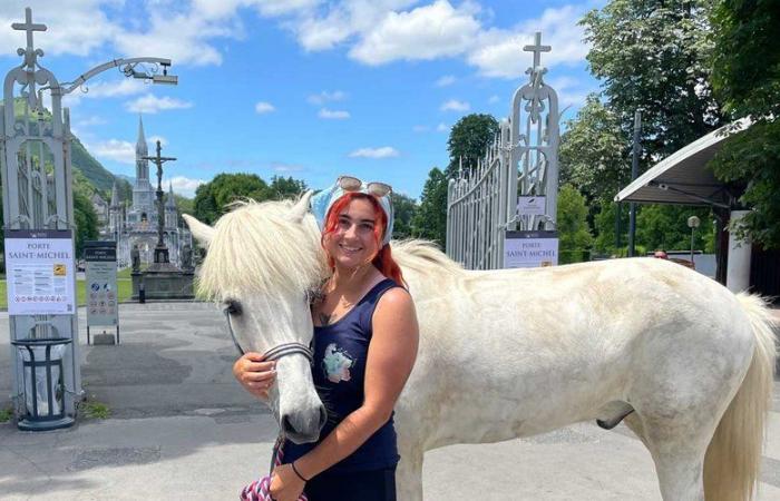 Lourdes: on a 3,000 kilometer journey on horseback, Lucille Manier stopped in the Marian city