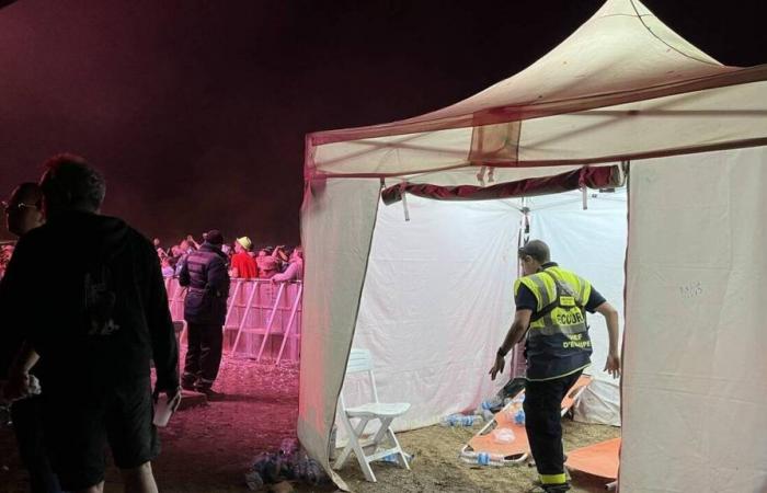 At the Bobital festival in Côtes-d’Armor, the stage collapses and several volunteers fall