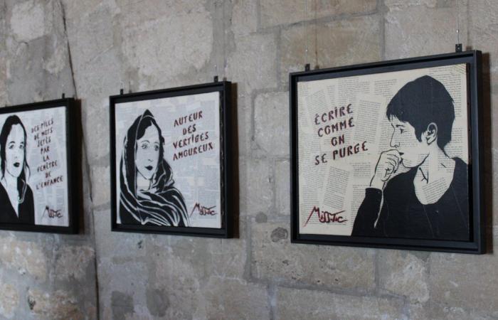 AVIGNON Miss.Tic’s poetry is exhibited at the Palais des Papes